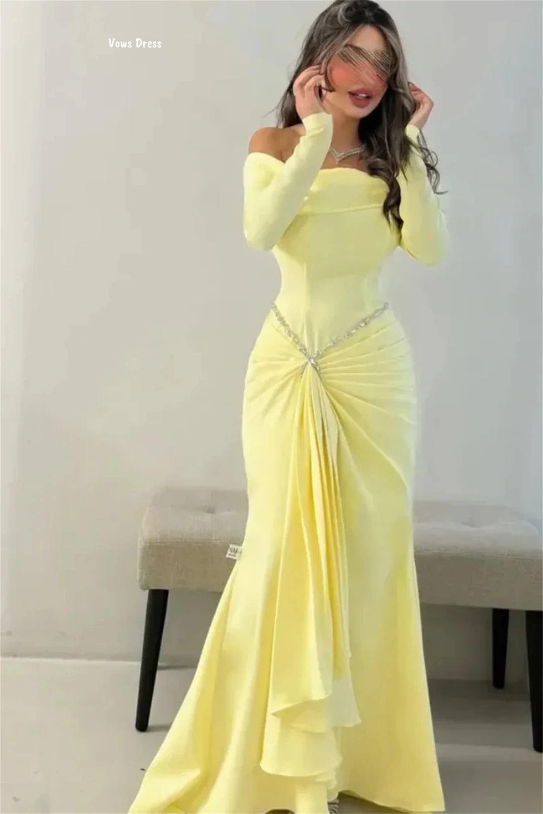 새틴 천 볼 가운 맞춤 제작 고급 프롬 드레스 2025 이브닝 드레스 여성 우아한 고급 캔들 펄 로브 사워이