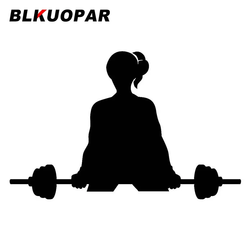 

BLKUOPAR Woman Lifting Barbell Car Stickers Die Cut Vinyl Decal Occlusion Scratch Surfboard Decoration Refrigerator Helmet Goods