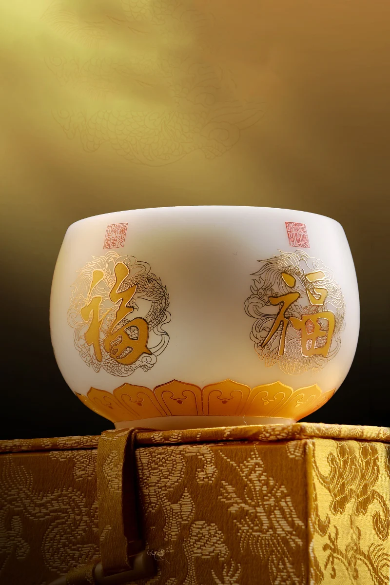 

Jiang Xian Emperor Wufu Cup White Porcelain White Jade Tea Cup Master Cup Personal Dedicated Men's High-End Tea Cup Xu Jianyong