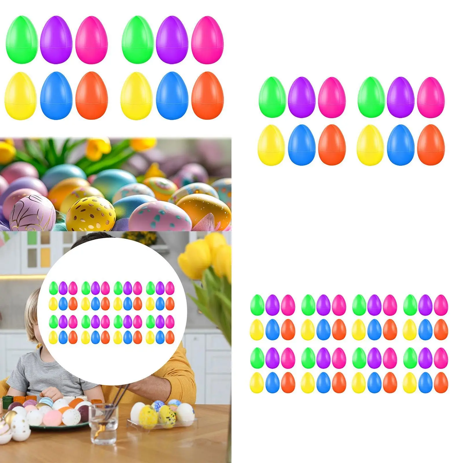 حشوات سلة عيد الفصح لبيض عيد الفصح قابلة للتعبئة، خفيفة الوزن، ألوان متنوعة، حشوات حقيبة هدايا عملية لتزيين الحفلات