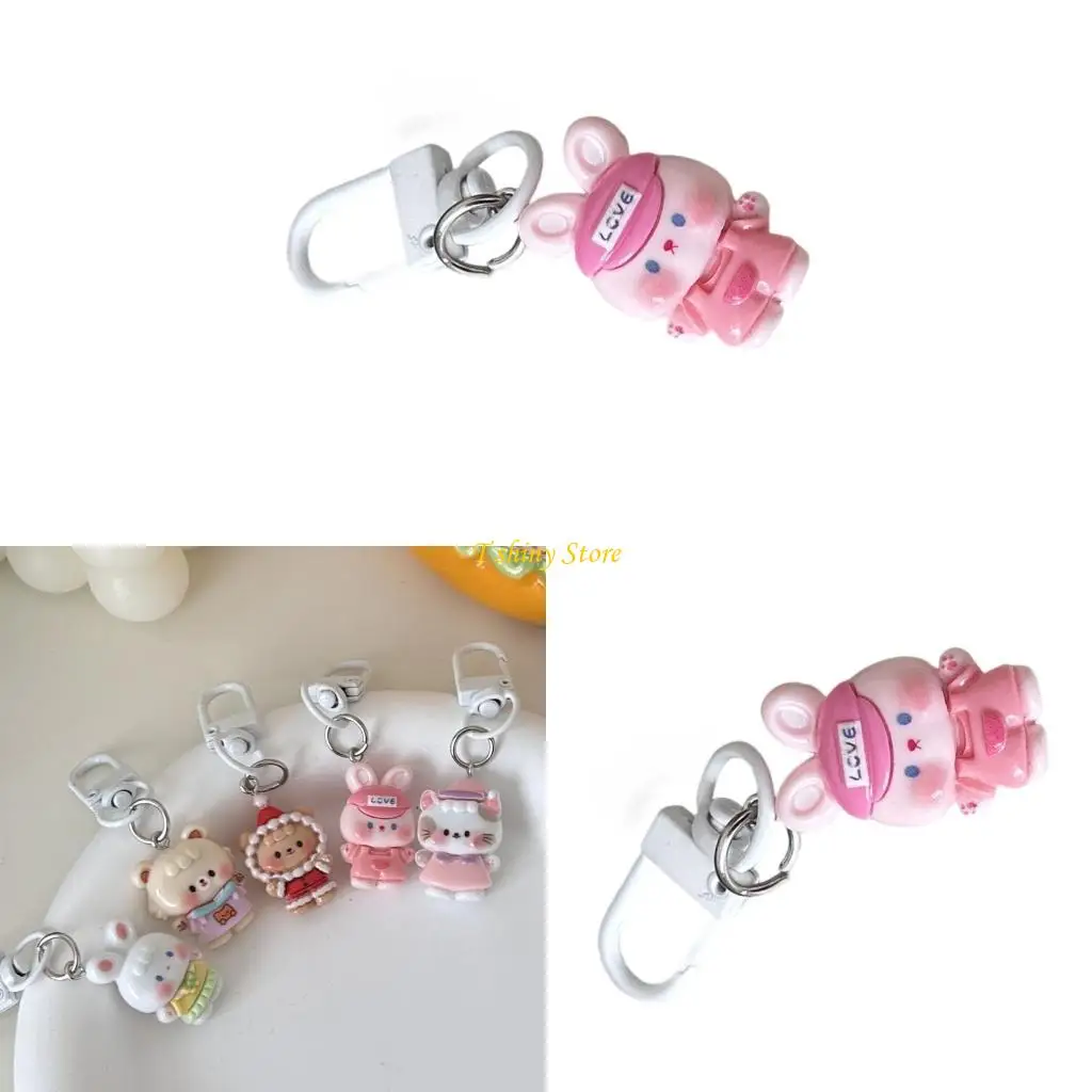 N58F Lovely Animal Resin Keychain Perfect Hanging Ornament For Daily Use Decoration