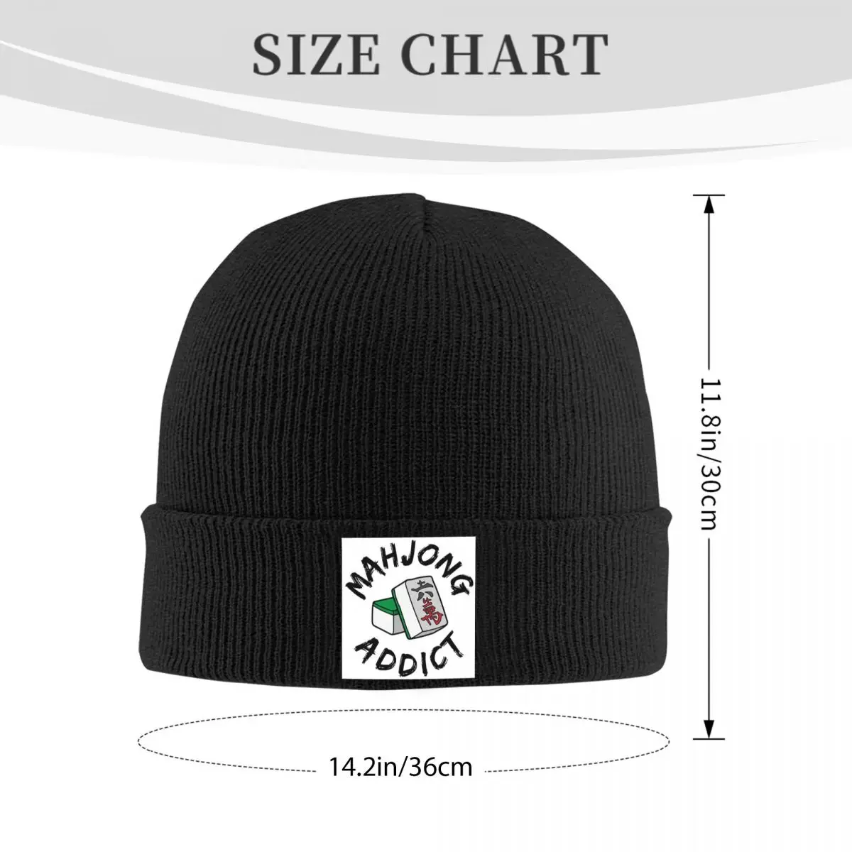 Mahjong Addict Warm Knitted Cap Winter Knit Bonnet Hat Skullies Beanies Hip Hop Caps for Unisex