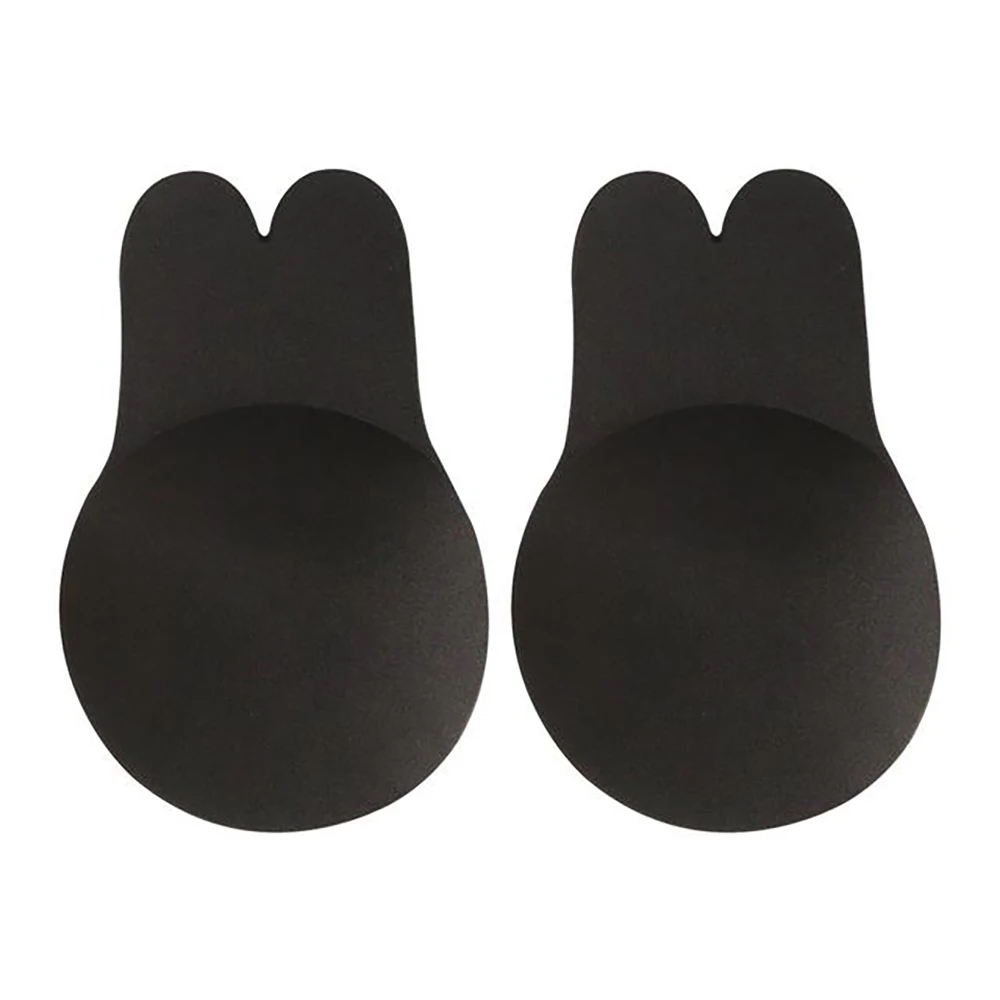 1 PAIR Women Silicon  Invisible Bras For Self Adhesive Strapless Bra Reusable Sticky Breast Lift Up Tape Kawaii Rabbit Bra