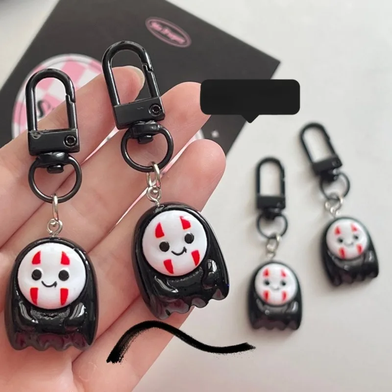 1pcs Cute Faceless Male Keychain Fun Bizarre Halloween Ghost Pendant Couple Best Friend Gift with Accessories