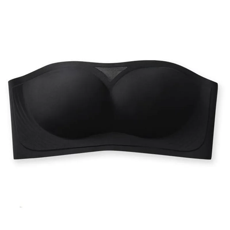 Women Sexy Strapless Anti-slip Bra Solid Invisible Push Up Bras Wireless Seamless Breathable  Underwear Without Straps Lingerie