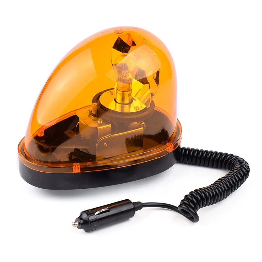 Nuovo faro rotante a goccia magnetico da 12 V CC - Spia di emergenza ambrata ideale per auto, camion e macchine edili