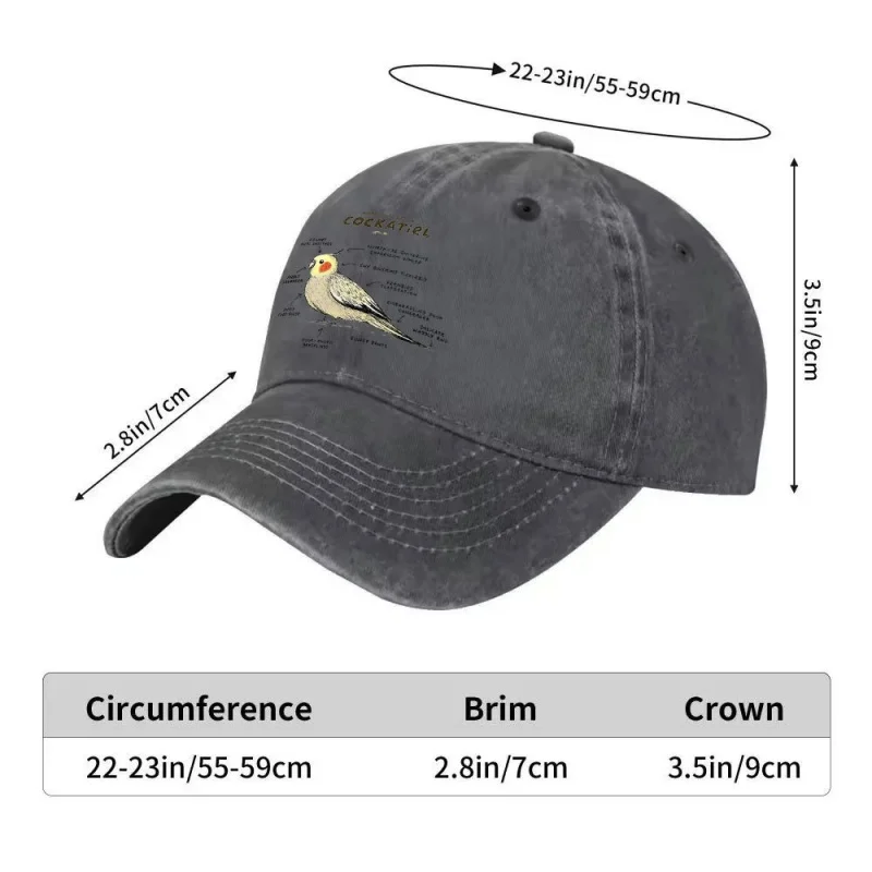 Love 1 Budgerigar Print Baseball Cap – Adjustable Unisex Hat, Multiple Colors