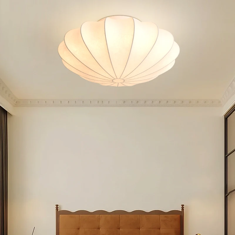 Japanese Style Silk Ceiling Lights Creative Bedroom Lamp For Living Room Homestay Study Chandelier For The Children's Room
