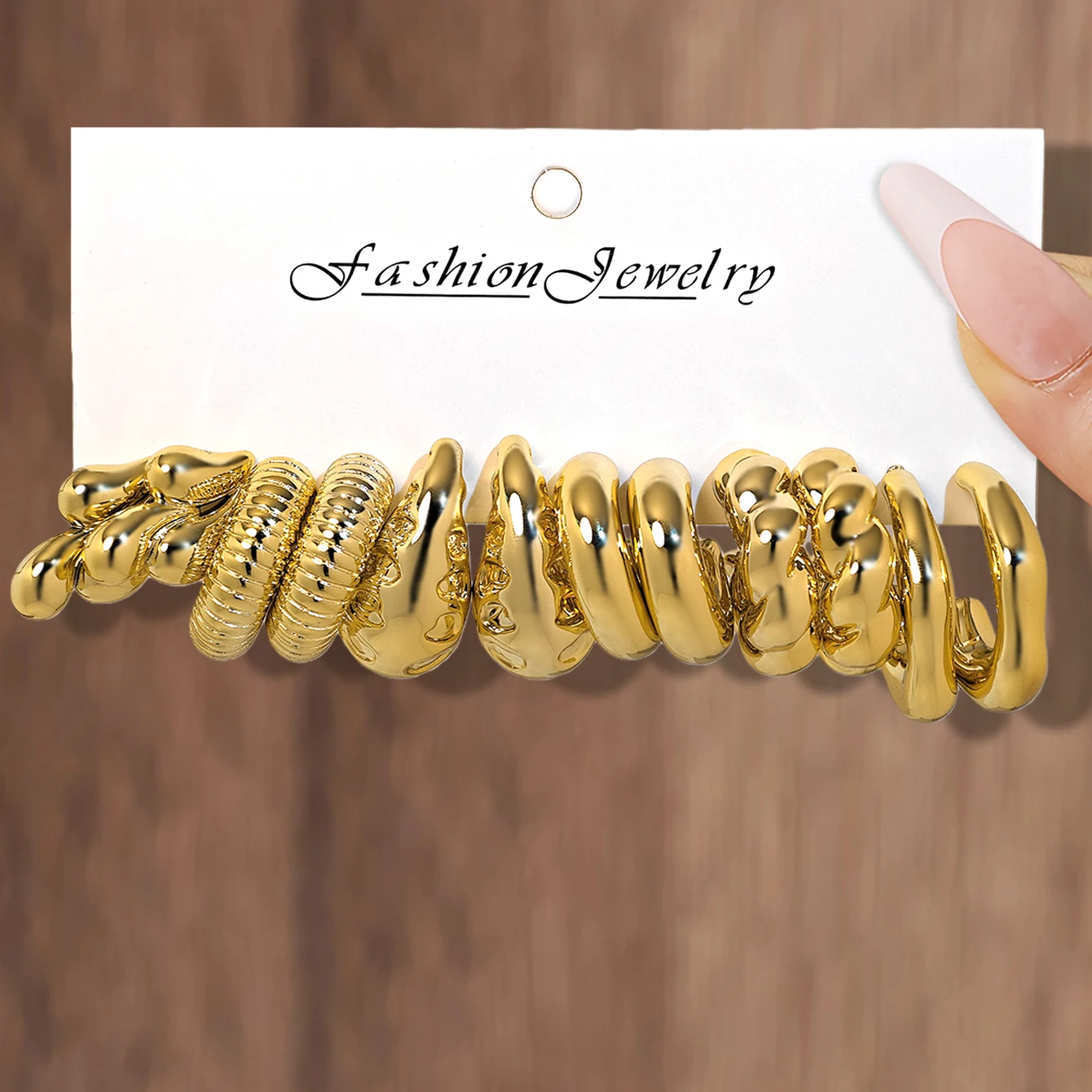 12pcs/36pcs Fashion Retro Earring Set For Women Niche Commute Elegant Geometric Thread Irregular Hoop Earrings Combination