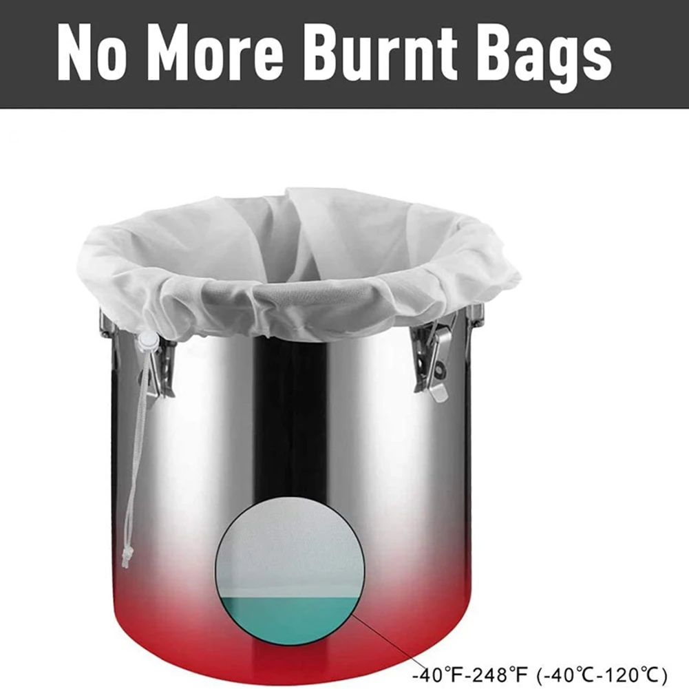 AB51 8 Pack Brew Bags -Reusable Mesh Bag For Fruit Cider Grape Wine Press Drawstring Straining Brew In A Bag 38X42cm