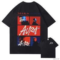Rapper Maka 2025 Aura Tour Merch T shirt for Men Women Hiphop Streetwear Oversized Tops 100% Cotton T-Shirt MK4