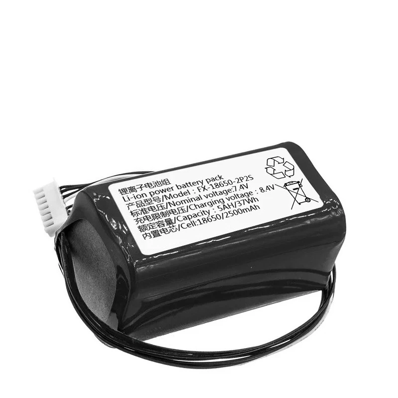 Newest FX-18650-2P2S 7.4V 37Wh 5000mAh Rechargeable Battery Pack for High Quality High Capacity Lithium-ion Replacement Battery