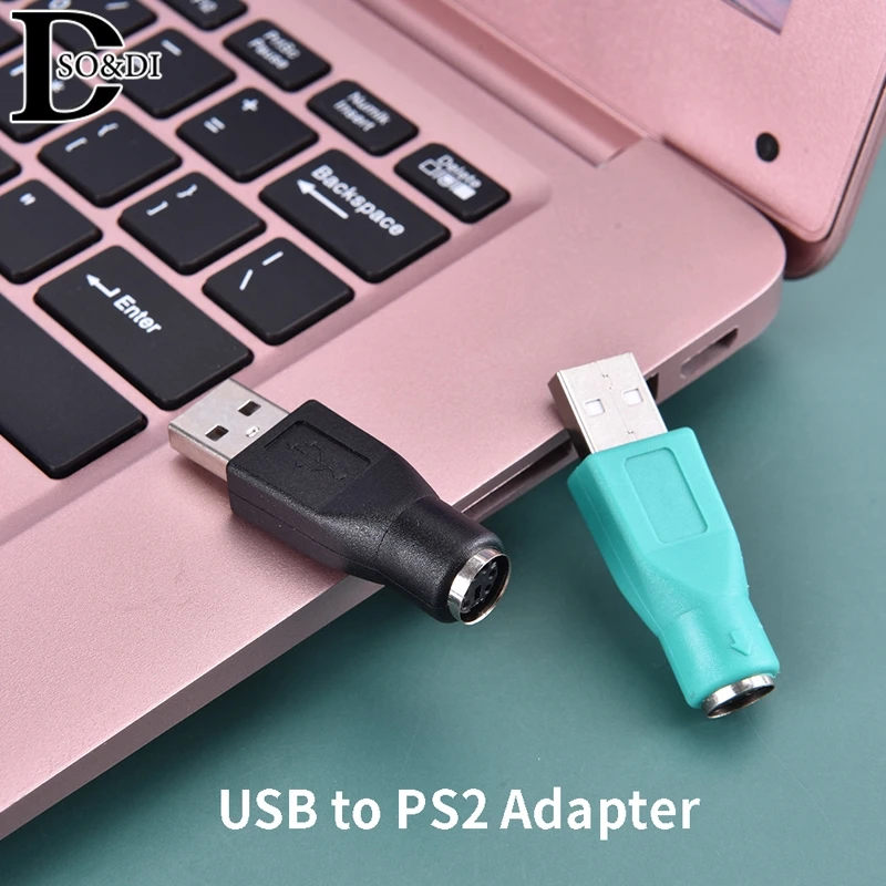 USB-Stecker auf PS/2 Buchse Adapter Konverter Anschluss für Computer PC Notebook für Sony Playstation2 PS2 Tastatur Maus Mäuse