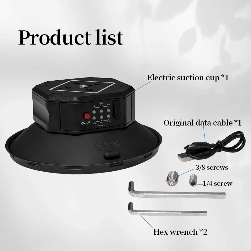 دليل كاميرا السيارة شفط كأس سبائك الألومنيوم قاعدة شفط كأس الزجاج مصاصة مضخة تفريغ شفط كوب ، الكهربائية التلقائي مصاصة