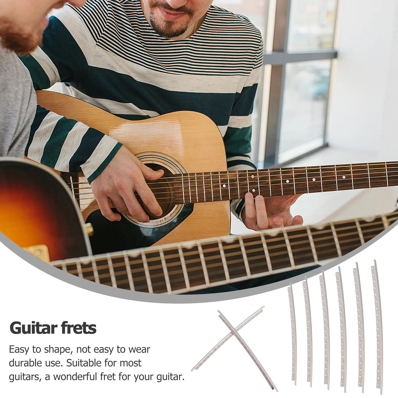 

1 Bag 2.0Mm Nickel Fret Wire Electric Bass Fingerboard Storage Bag Included Repair Accessories Folk Guitars Replacement Parts