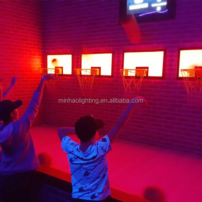Interactive Indoor Basketball Game for Kids and Adults LED-Lit Entertainment Arena for Amusement Park Hoop Included - view 2