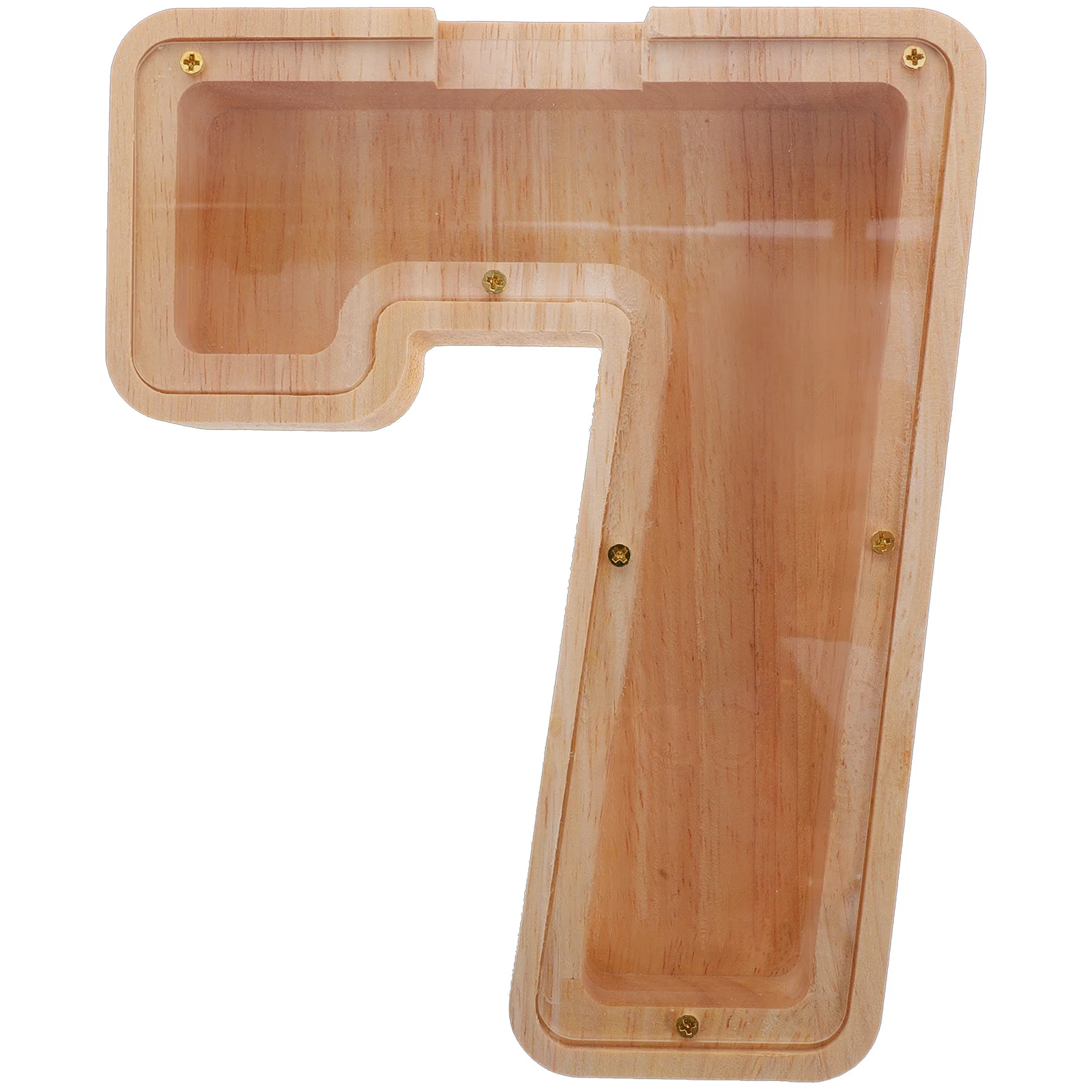 حصالة على شكل حيوان خشبي بتصميم رقمي شفاف للعملات المعدنية للأطفال والأولاد والبنات، جرة نقود غير قابلة للكسر، ديكور سطح المكتب، ديكور المنزل