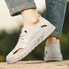

Men’s Breathable Hollow-Out Casual Sneakers, Slip-On Closed-Toe Sandals, Non-Slip Comfortable Shoes for Summer Outdoor
