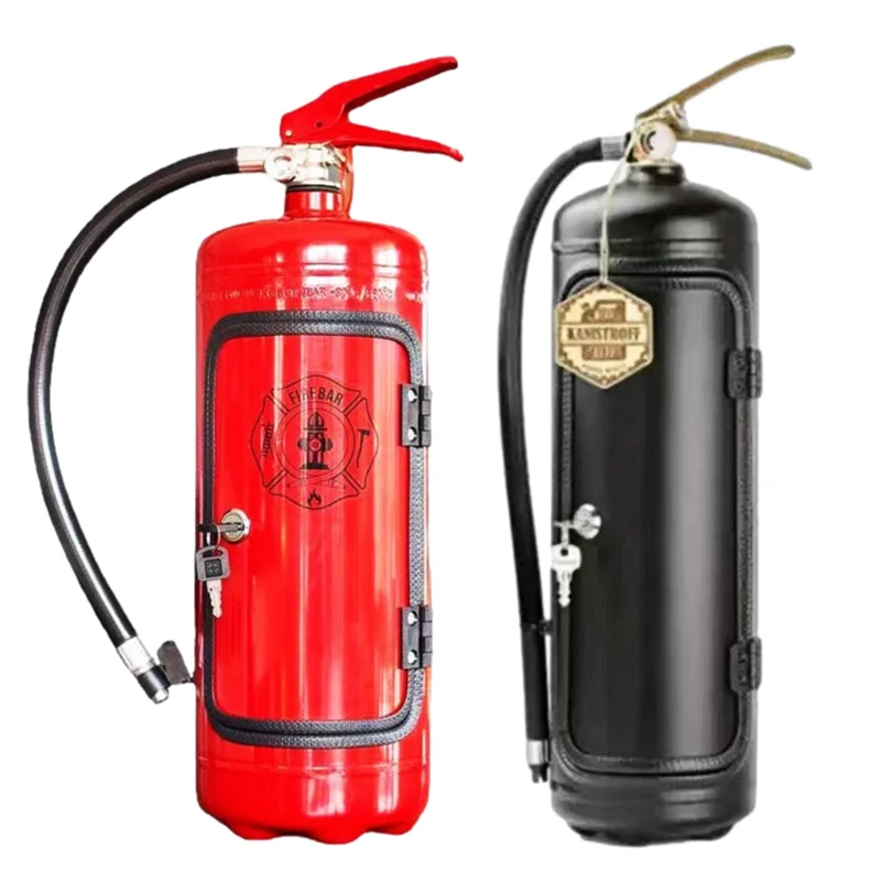 Whiskey Storage Box Portable Small Bar Cabinets With Fire Extinguisher Shape Wine Cooler Christmas Gifts For Father Men