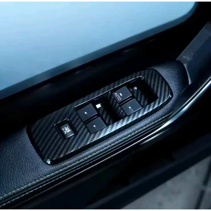 4pcs For Ford Ranger Everest Endeavor 2015 2016 2017 2018 2019 2020 2021 2022 Window Switch Panel Frame Covers Trim Stickers