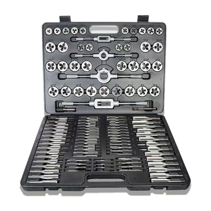 Portable 60 86 110Pcs Hss Tap And Die Set  Alloy Steel Tap And Die  In Hand Tool Box