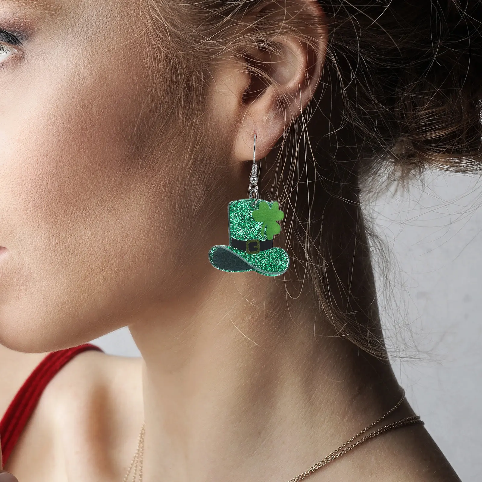1Pair Shamrock Earrings St Patrick Day Women Dangle Party Festival Trendy Drop Jewelry Gift