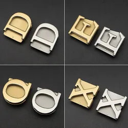 Stainless Steel Letter Shape Design Belt Buckle Replacement for Making 38mm Width Luxy Leather Belt DIY