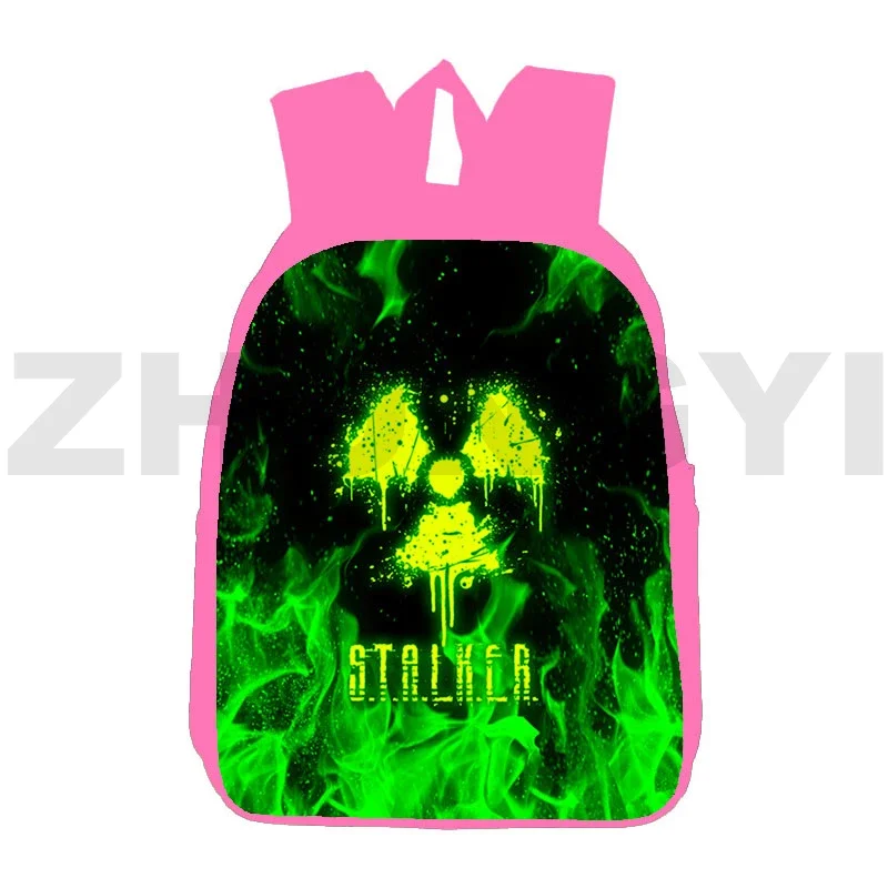 Pink S.T.A.L.K.E.R. 2 Backpack Teenagers 3D Anime Stalker 2 Heart of Gun Bag Schoolbag Cartoon 12/16 Inch Bookbag Children