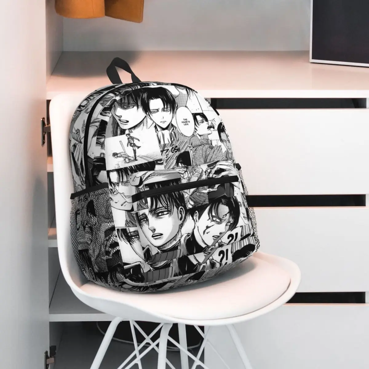 Levi Ackerman Attack On Titan Student Backpack School Bag Hiking Travel Daypack for Men Women Bookbag Shoulder Bags