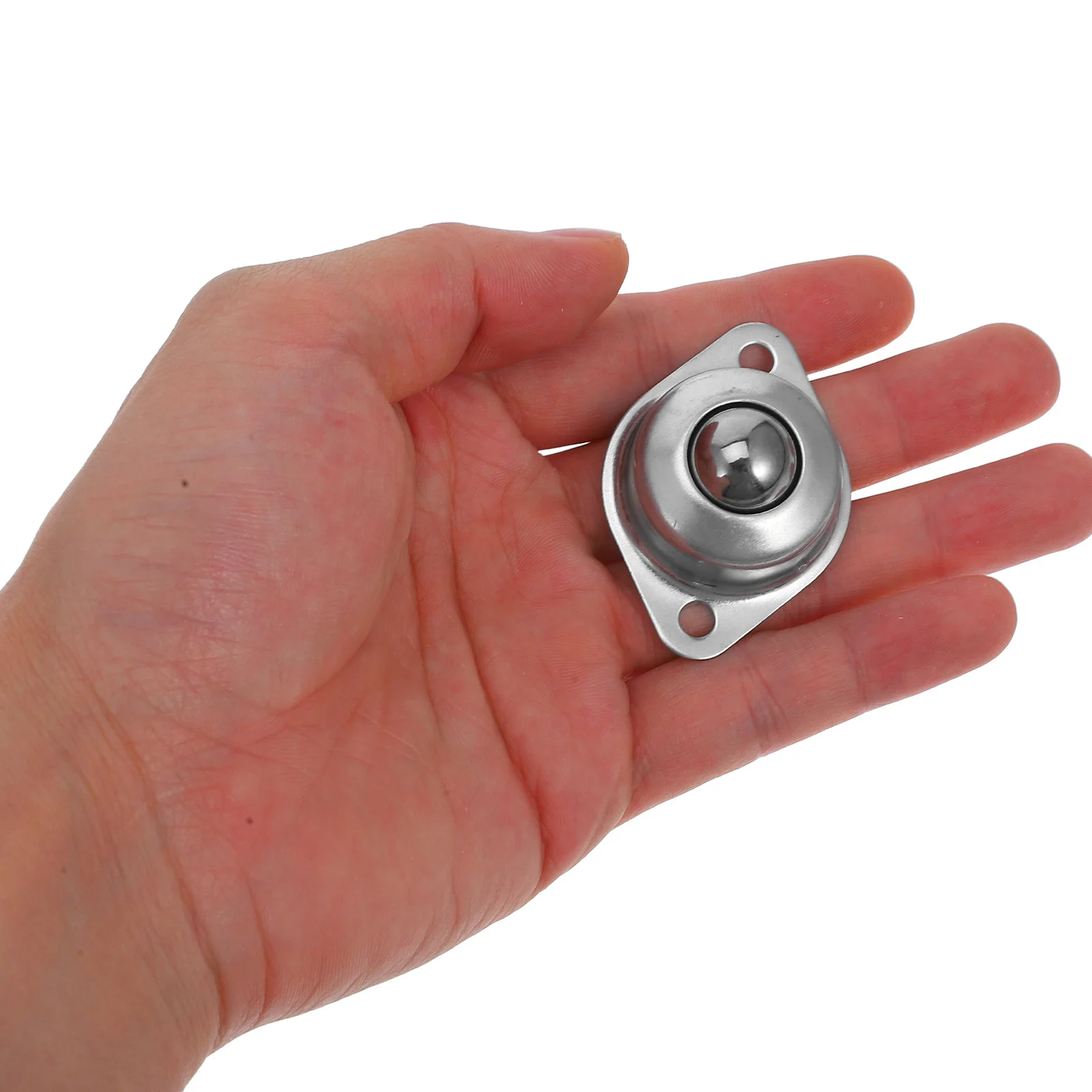 8Pcs Metal Ball Transfer Casters Universal Flange Mounted for Furniture Shelves Toolboxes 360 Degree Swivel Durable Steel