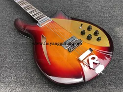 electric bass guitar,4005 4 Strings,Picture color,Semi hollow body, Rosewood Fingerboard，high quality，free shipping