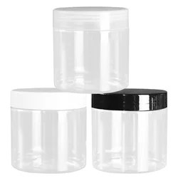 20Pcs/Lot 200ml Clear Plastic Jars with Lid Wide-Mouth Storage Jars For Candy Dried Fruit Seasoning Empty Cosmetic Containers