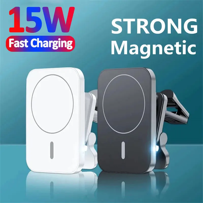 15W Magnetic Car Wireless Chargers Air Vent Phone Holder for iphone 14 13 12 Pro Max Macsafe  Charger Fast Charging Station