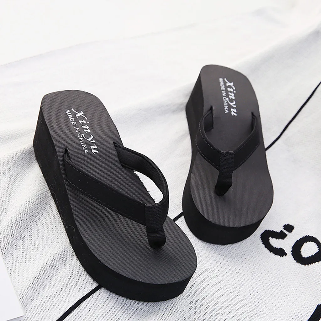 Women\'s Flip Flops Soft Sole Summer Beach Non-slip Slippers Hot Sale Classic Black Bohemian Clip Toe Slides Ladies Footwear