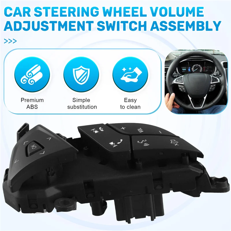 

A20K-Car Steering Wheel Volume Adjustment Switch Assembly Multifunction Switch DG9T-9E740DBW For Ford Fusion 2013-2018