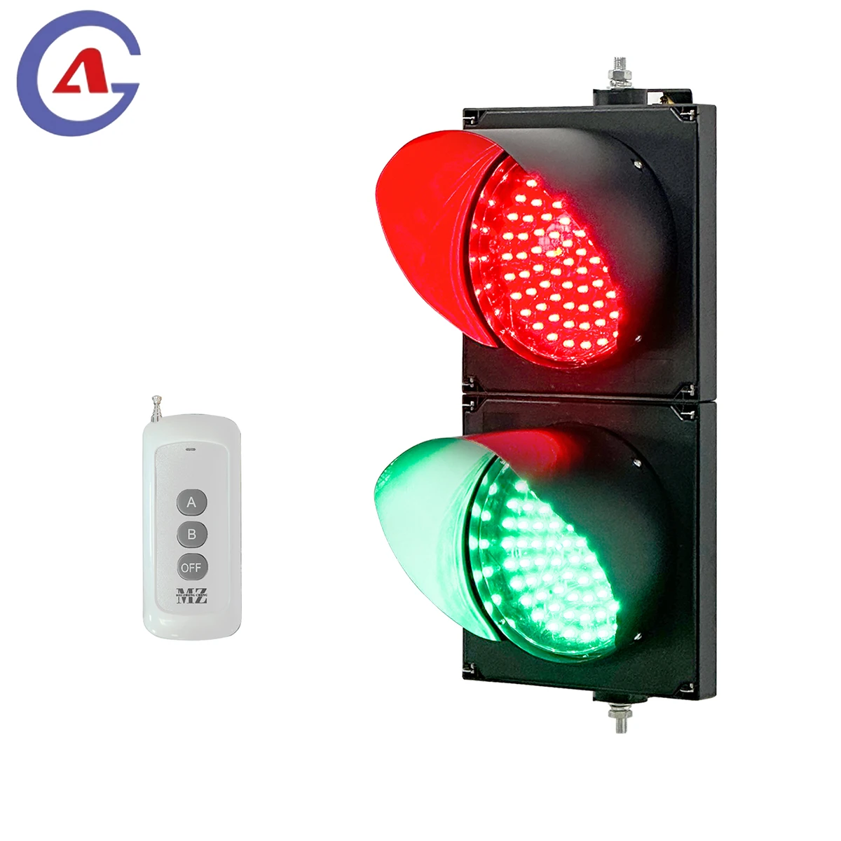 Traffic Light Remote Control 8inch 200mm Traffic Light, AC85 - 265V /DC 12-36V, Stop/Go Lamp, PC Housing IP54 Water Resistant