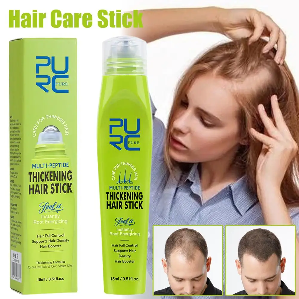

15 мл PURC Biotin Hair Grow Stick для гладкого пушистого блестящего пептида для волос Sparse Care Stick Портативная шариковая эссенция для ухода за кожей головы Li K7V9