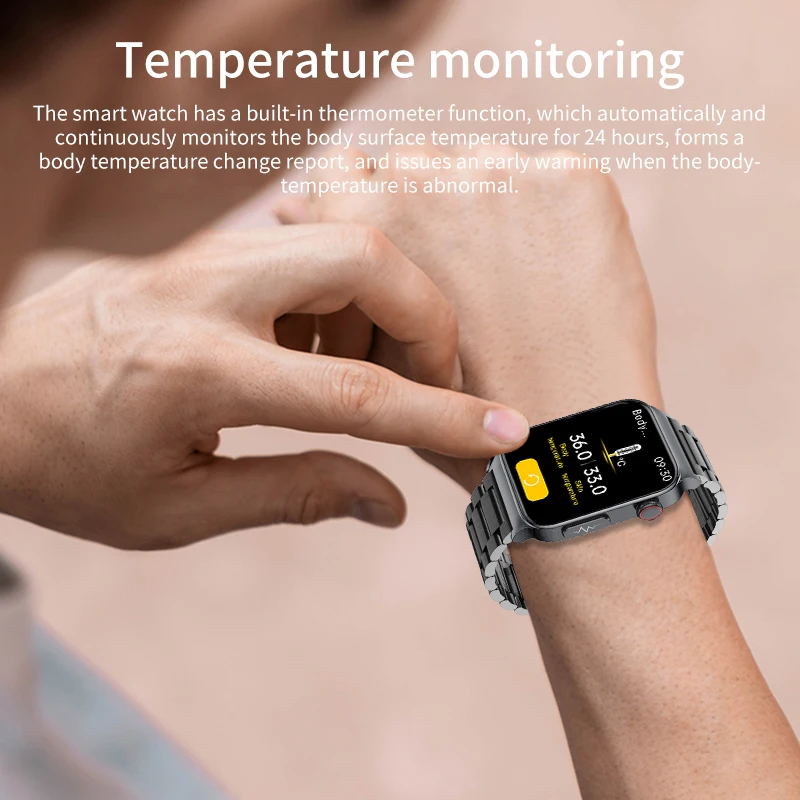 LIGE Medical Grade Health ekg + PPG inteligentny zegarek mężczyźni Monitor temperatury ciała SmartWatch Me\'s IP68 wodoodporny zegarek sportowy damski