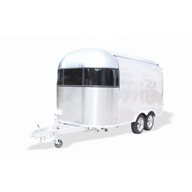 Rimorchio per camion per alimenti mobile commerciale Stalla per auto personalizzata Design in acciaio inossidabile ecologico, affari di strada