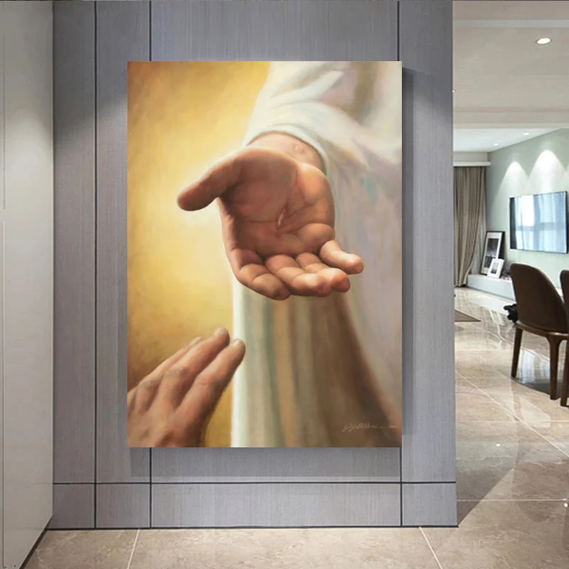 Christ Jesus Holy Light Leader Canvas Poster Prints, Nordic Canvas Wall Art Pictures For Living Room Home Decoration