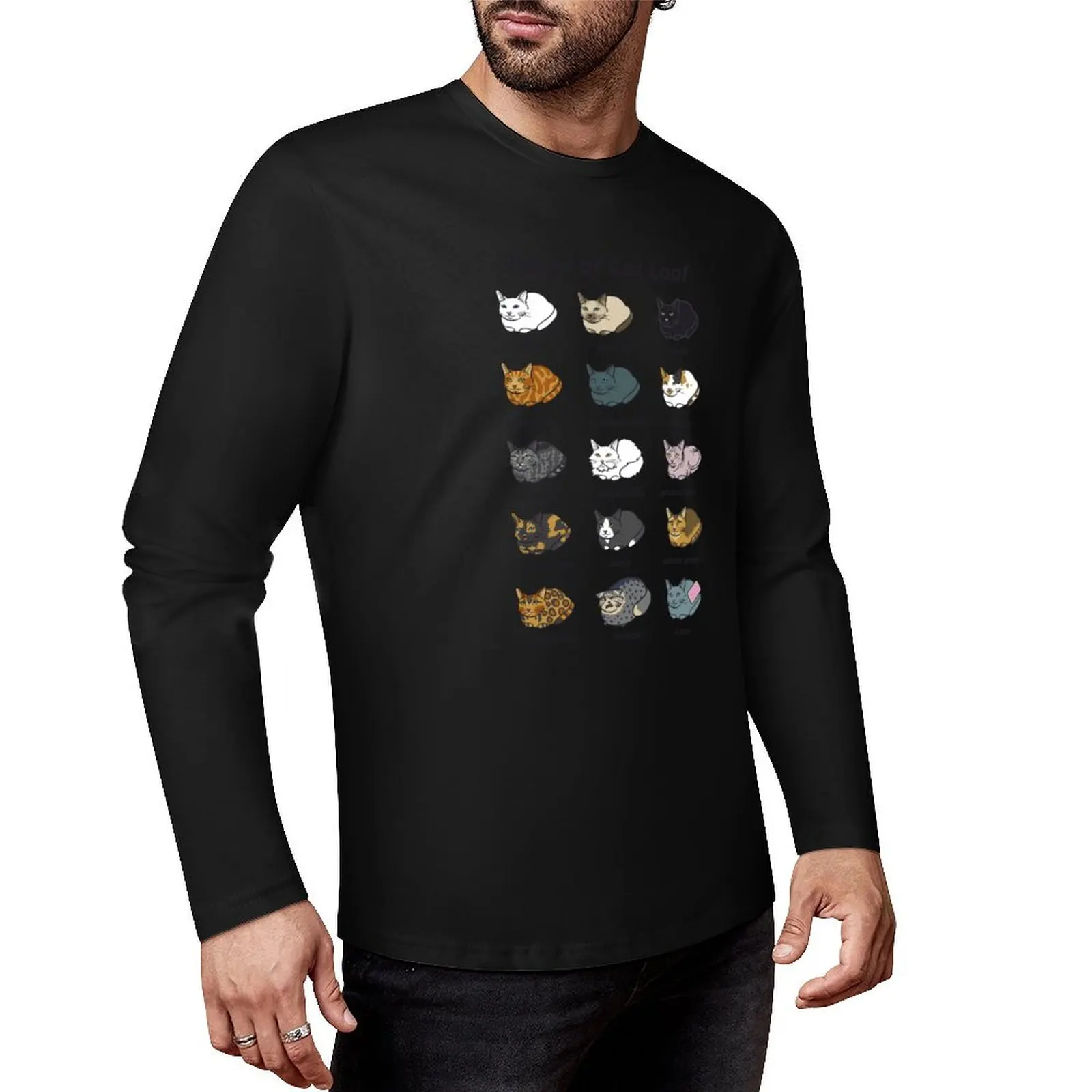 

The Types of Cat Loaf Long T-Shirt black t shirt funny t shirts new edition t shirt mens shirts pack