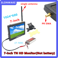 SLONWAKE FPV 5.8G 7-inch hd monitor 1024*600  Auto Search single antenna 7-16V For RC Multicopter FPV Drone Part