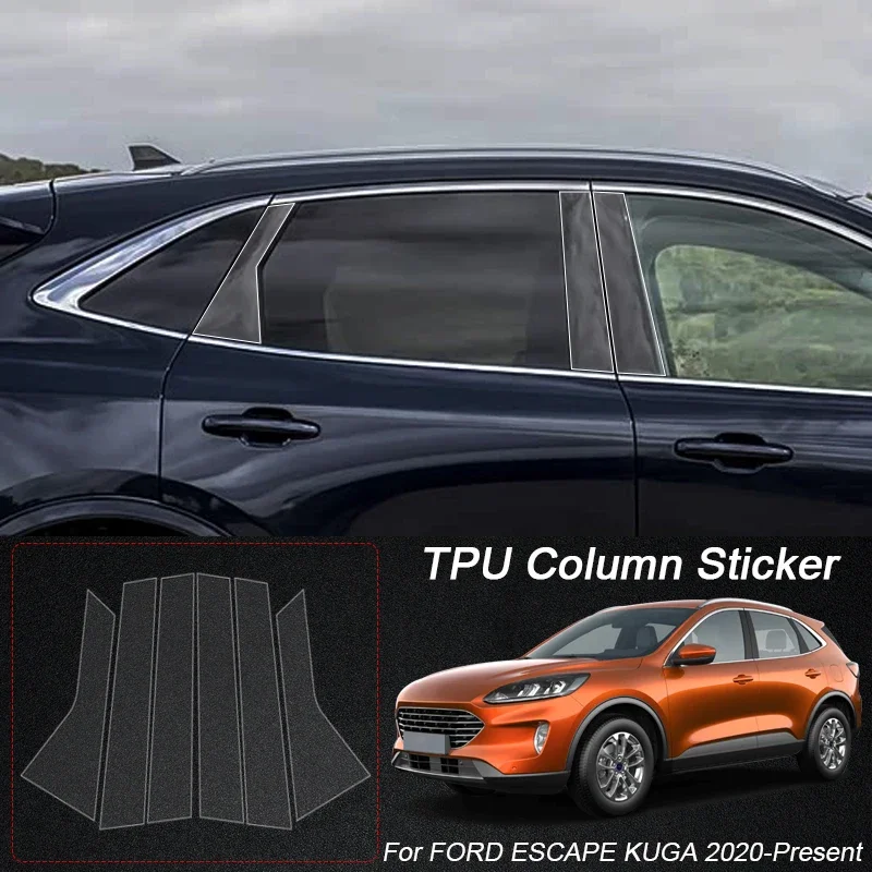 B Pillar TPU Car Protective Film Window Paint Sticker For FORD EVEREST FOCUS MONDEO MUSTANG MACH E TAURUS TERRITORY ESCAPE KUGA