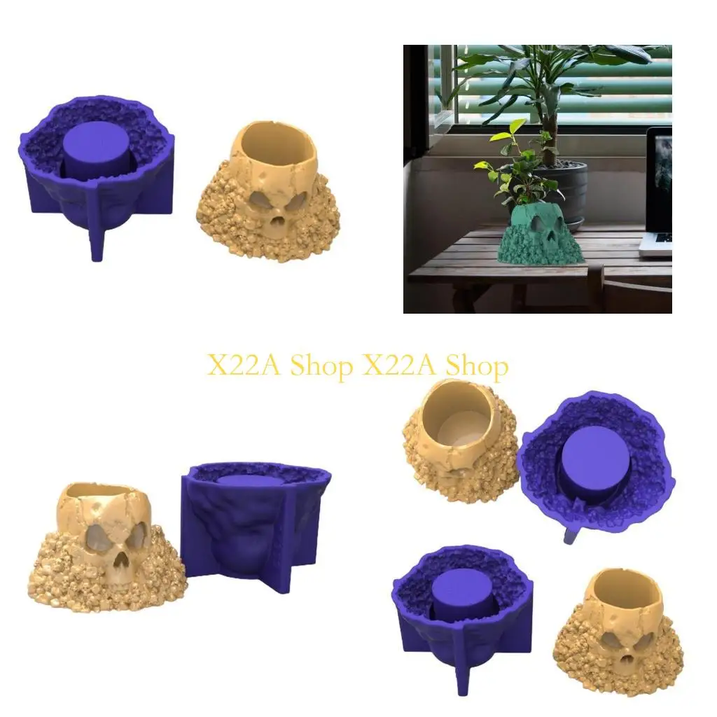 unique-skull-pen-holder-pot-silicone-mold-diy-epoxy-resin-molds-table-ornament-mo