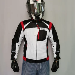 Summer new motorcycle outdoor cycling suit, racing suit set, motorcycle jacket, anti drop, reflective and breathable