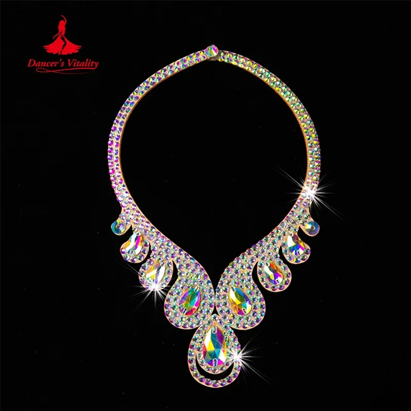 Belly Dance Performance Necklace Women\'s Customization Senior Luxury Rhinestones Accessories Oriental Modern Dancing Ornament