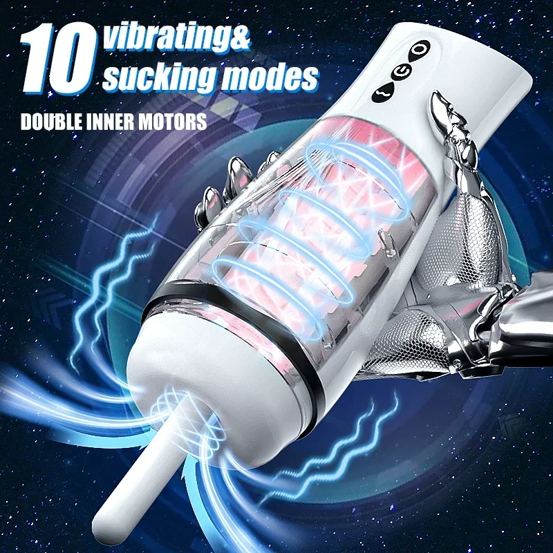 YEAIN Mastrubator Cup for Men Powerful Automatic Sucker Telscopic Pocket Pussy Anal Sexmachine Real Vagina Oral Sex Toys for Man