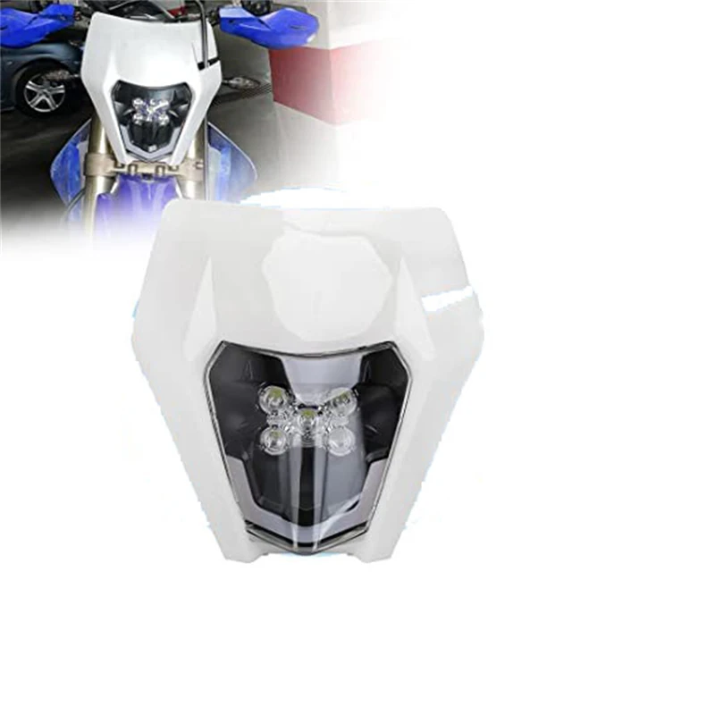 Motorcycle Headlight Headlamp Head Light Fairing For KTM Dirt Bike Headlight Black White Orange