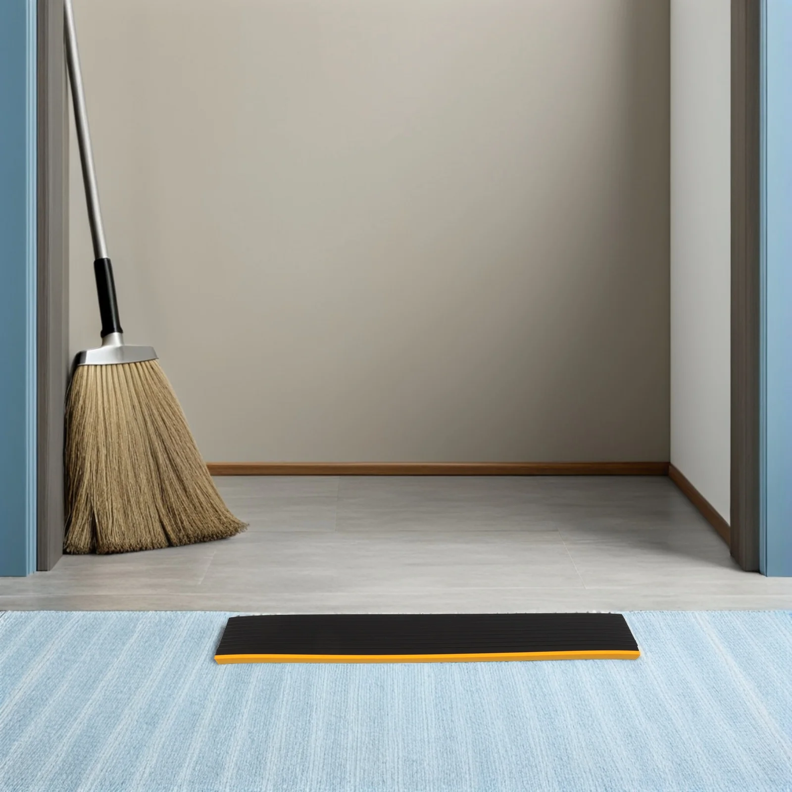 

3Pcs PVC Doorway Ramp Soft Transition Mat for Robot Vacuum Wheelchair Scooter Stroller Door Threshold Accessibility Ramp