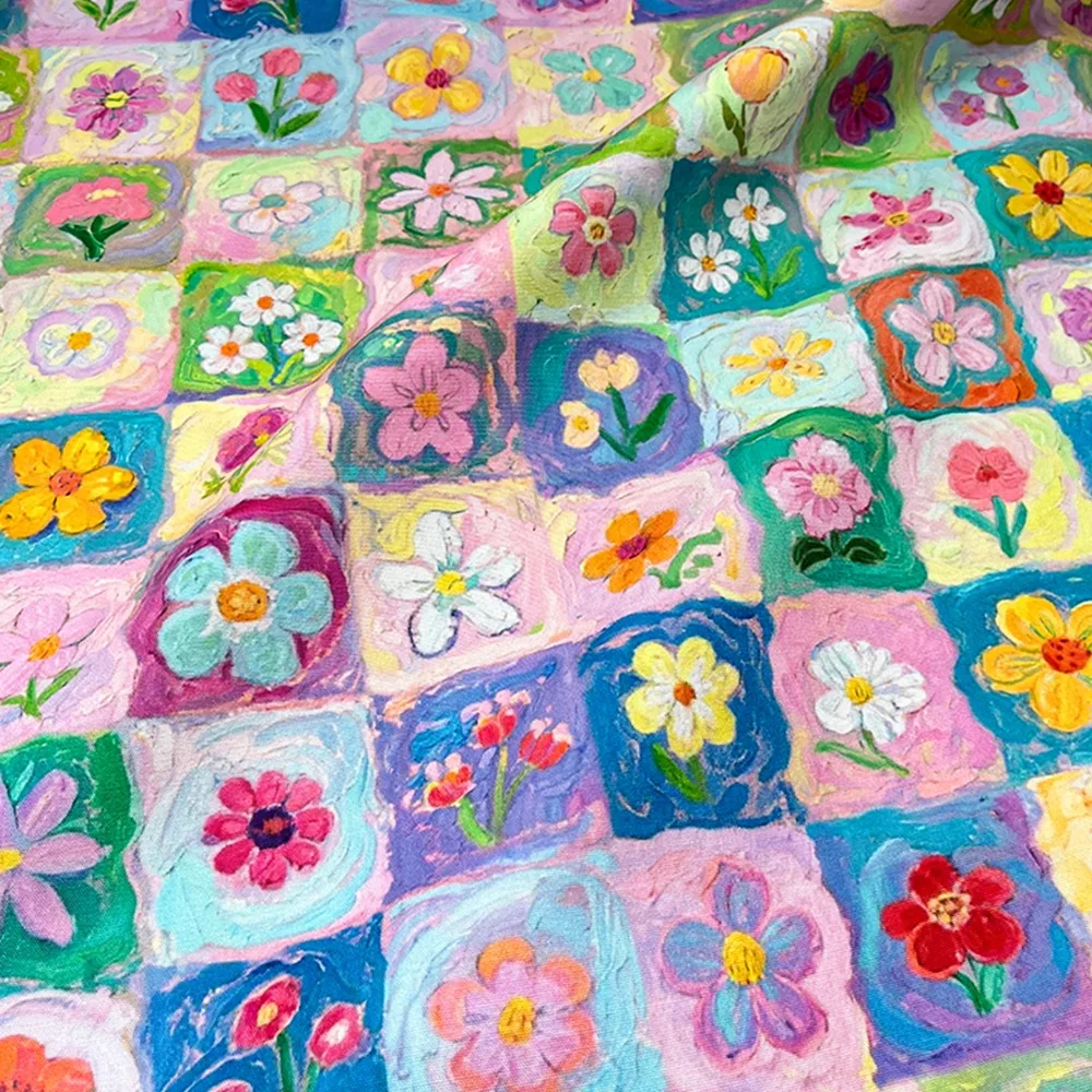 

Цветная клетчатая хлопковая поплиновая ткань с цифровым принтом, одежда, платье, рубашка, юбка, ткань ручной работы Telas Para Costura, швейный аксессуар